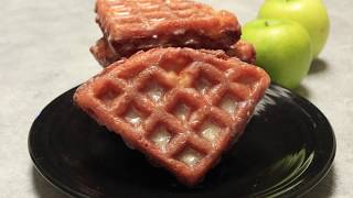 Apple Fritter Waffle Donut Recipe [upl. by Hidie]