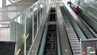 Amsterdam Netherlands 2x Schindler Escalator ride at Ganzenhoef Metro station [upl. by Enawyd]