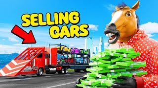 Selling Stolen Cars Using A Semi Truck In GTA 5 RP [upl. by Bjork]