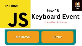 Master JavaScript Keyboard Events in 6 Minutes FLAT 46 [upl. by Anaila377]