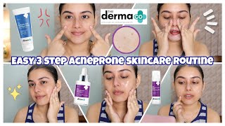 My Current 3 Step Acne Prone Skincare Routine Ft The Derma Co Salicylic Acid Range  Arpita Ghoshal [upl. by Yffub385]