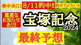 【宝塚記念2024】◎前走のレース内容がヤバすぎて戦ってきた相手も強くて道悪もこなせるあの馬に期待！ [upl. by Annelg]