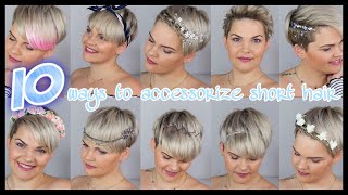 10 einfache Frisuren für kurze Haare  Hochzeit Wiesn Alltag Festival EASY SHORT HAIRSTYLES [upl. by Leuname]