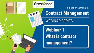 Webinar 1 What is contract management [upl. by Sucerdor550]