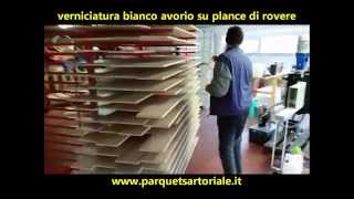 Parquet Sartoriale rovere bianco avorio per verniciatura su richiesta [upl. by Oilegor]