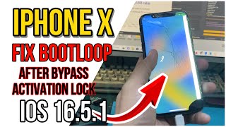 IPhone X Bypass Activation Lock  Bootloop after bypass Fix IOS 165X [upl. by Harper125]