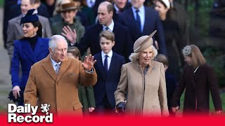 Royal Family attend Christmas Day service at St Mary Magdalene Church Sandringham [upl. by Seagraves]