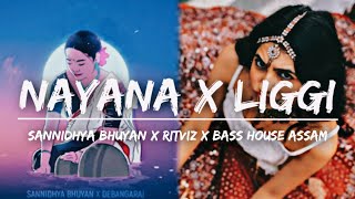 Nayana x Liggi New Bass Boosted Remix 2023 New Assamese Mashup songs 2023 [upl. by Asylem]