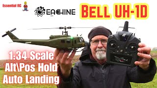 ICONIC HUEY  NEW Eachine E190 134 UH1 Helicopter with AltitudePosition Hold [upl. by Ahsinev]