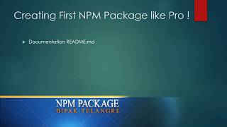 09 Documentation READMEmd  Creating first NPM Package like Pro [upl. by Lednahc100]