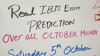 Prediction All October 2024 IELTS Exam dates IDP amp BC Listening Reading and Writing [upl. by Ahsayn]