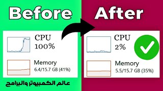 حل مشكلة استهلاك المعالج CPU بنسبة 100 [upl. by Atteloiv]