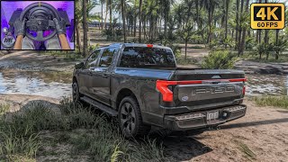 2022 FORD F150 LIGHTNING PLATINUM  OFFROADING  STEERING WHEEL GAMEPLAY 4K [upl. by Gnart]