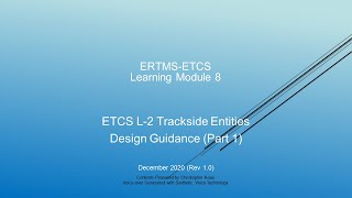 ETCS Learning  Trackside Entities Design Guidance Part 1 [upl. by Herriott]