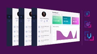 How to design a simple dashboard using Bunifu Framework and WinForms [upl. by Ruelu]