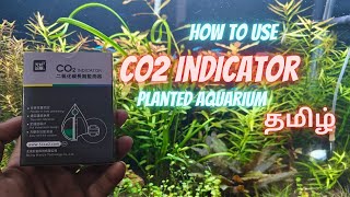 how to use co2 indicator for planted aquarium in tamil aquascaping pets plantedaquarium aquarium [upl. by Matilde]