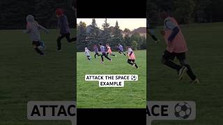 ATTACK THE SPACE EXAMPLE ⚽ soccer football primefc [upl. by Vite163]