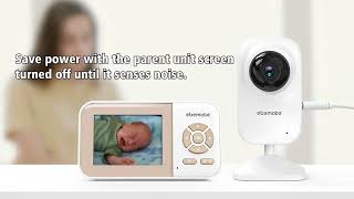 Baby Monitor Camera 28quot LCD Screen HD Video amp Audio No Glow Night Vision1200FT Range [upl. by Aicerg989]