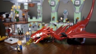 Lego The Hobbit 79018 The Lonely Mountain Build Review [upl. by Ocinom761]