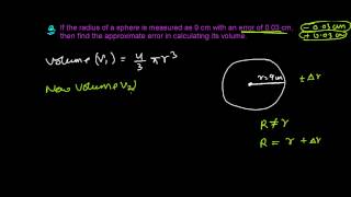 Errors Approximations Using Differentials [upl. by Aneis]