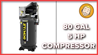 Schulz 5HP 80 Gallon 20CFM Air Compressor  Tool of the Week [upl. by Schaumberger]