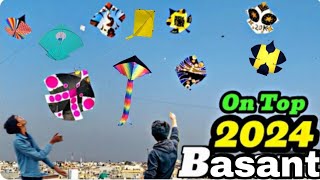 faisalabad basant 2024 faisalabad On Top🔥Level Ka Mahol2024 Basant Kites Vlogs [upl. by Midian]