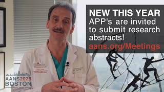 2025 AANS Annual Meeting  Advanced Practitioners APPs Abstract Submission [upl. by Evod988]