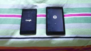 Systemstart Android 44 vs Windows 81  Dell Venue 8 Pro vs Google Nexus 7 2013 [upl. by Rosinski849]