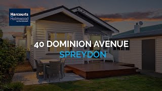 FOR SALE  40 Dominion Avenue Spreydon  CindyLee Sinclair Harcourts Holmwood Merivale [upl. by Jung512]