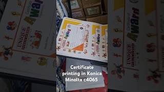 12x18 Art Board Certificate Printing in Konica Minolta c4065 [upl. by Sheryl624]