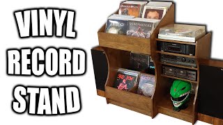 How to Build a Vinyl Record Stand  Media Center [upl. by Acireit]