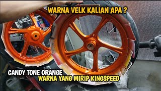 REPAINT VELK WARNA OREN CANDY ALA XMODE amp KINGSPEED❗ [upl. by Hnao127]