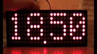 LED matrix digital clock 8x24 [upl. by Assiral915]