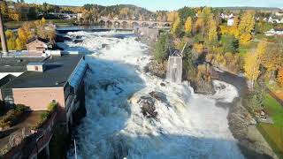 Høstfarger ved Hønefossen i Ringerike [upl. by Ahsitra669]