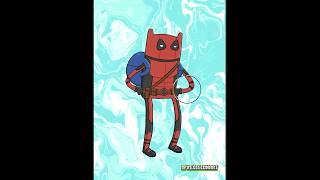 Draw Finn Adventure Time x Deadpool Marvel art procreate [upl. by Ennyroc]