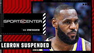 BREAKING NEWS LeBron James suspended 1 game  SportsCenter [upl. by Pascha]