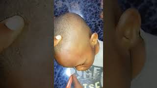 diy  how to barb your childrens hair at home barbing children haircut [upl. by Inasah]