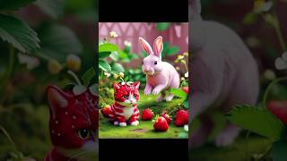 They eat magical strawberry short cat aicatstoriescute [upl. by Ajnin]