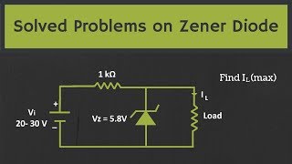 Solved Problems on the Zener Diode [upl. by Hctub]