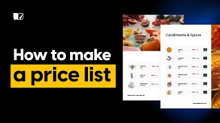 How to Make a Price List  Flipsnackcom [upl. by Asus785]