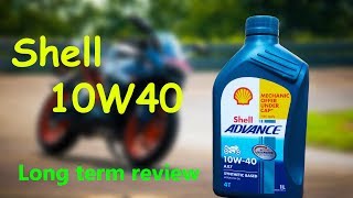 Best Engine Oil For BikesShell Advanced 10W40 Review Pros and Cons [upl. by Anitac]