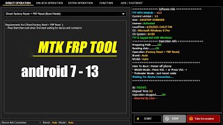 All Mtk Device frp and factory reset tool [upl. by Anaytat784]