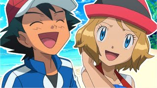 Ash and Serenas Beach Day  Pokemon Texting Story [upl. by Basilius]