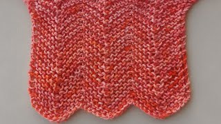 Punto Chevron ai ferri Tutorial semplice Solo un giro Per copertine sciarpe stole maglie🌷🌷 [upl. by Leuqer]