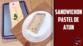 Como hacer Sandwichon  Sanduchón  Pastel de Atún  Cajuil [upl. by Gavra]