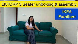 Ikea Ektorp 3 seater assembly with all the details  complete guide  Ikea Nagasandra Bangalore [upl. by Cran]