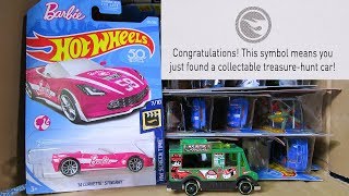 2018 M USA Hot Wheels Case Unboxing Video with New 2018 Hot Wheels Cars and Barbie Car [upl. by Cristian275]