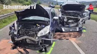 🚨🚒 Schwerer Verkehrsunfall auf B 317 bei TitiseeNeustadt mit vier verletzten Personen 04082024 [upl. by Aniar382]