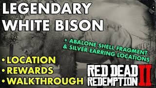 Red Dead Redemption 2  Legendary White Bison  Crafting Bison Horn Talisman LocationGuide [upl. by Eybbob616]