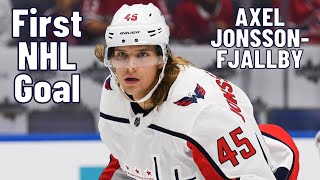 Axel JonssonFjallby 45 Washington Capitals first NHL goal Mar 15 2022 [upl. by Martreb]